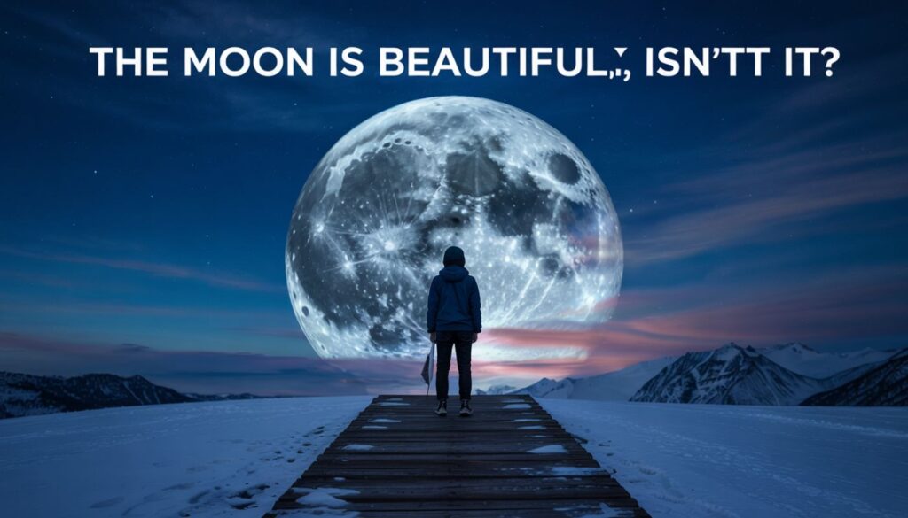 The Moon Is Beautiful Isn't It In Japanese